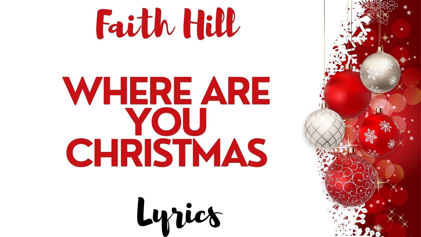 Where Are You Christmas lyrics